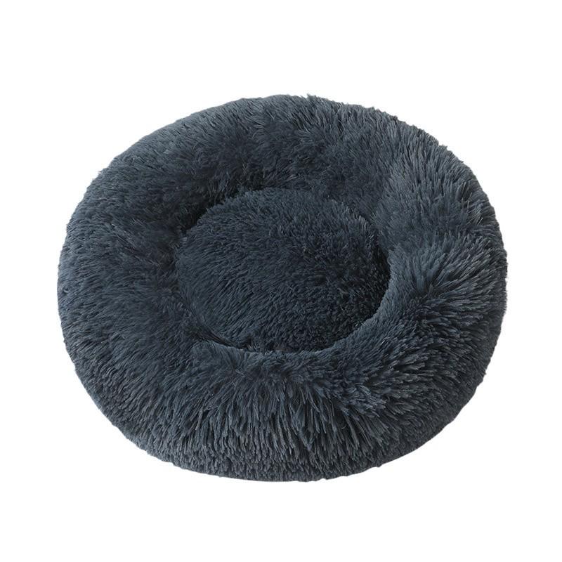 Round Plush Winter Pet Bed: Removable, Warm Cat & Dog Nest Cushion