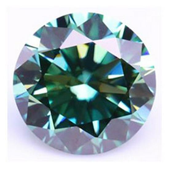 Round Multicolor Moissanite Stones: Red, Yellow, Blue, Green & Paraiba Colors