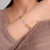 Cazador Bohemian Edelstahl Armband Blumen Anhänger Goldfarbene Armbänder für Damen Schmuck Geburtstagsgeschenke Sommer 2025 Trend