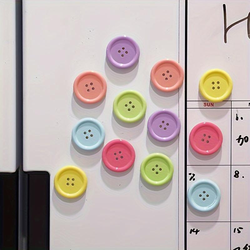 12pcs Colorful Button Shaped Refrigerator Magnets Decorative ABS Resin Magnets ,Home Decor Holiday Gifts Vibrant Yellow,Pink Green,Purple,Blue