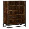 VidaXL Shoe Cabinet Smoked Oak Engineered Wood and Metal 3300872