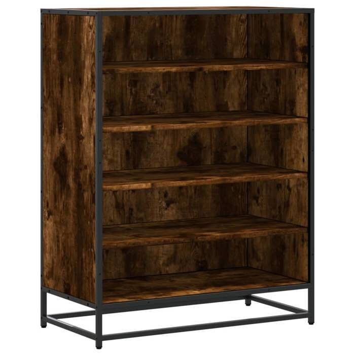 VidaXL Shoe Cabinet Smoked Oak Engineered Wood and Metal 3300872