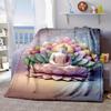 Buddhist Creative Style Pattern Flannel printed blanket suitable for all seasons suitable for living room office sofa and travel