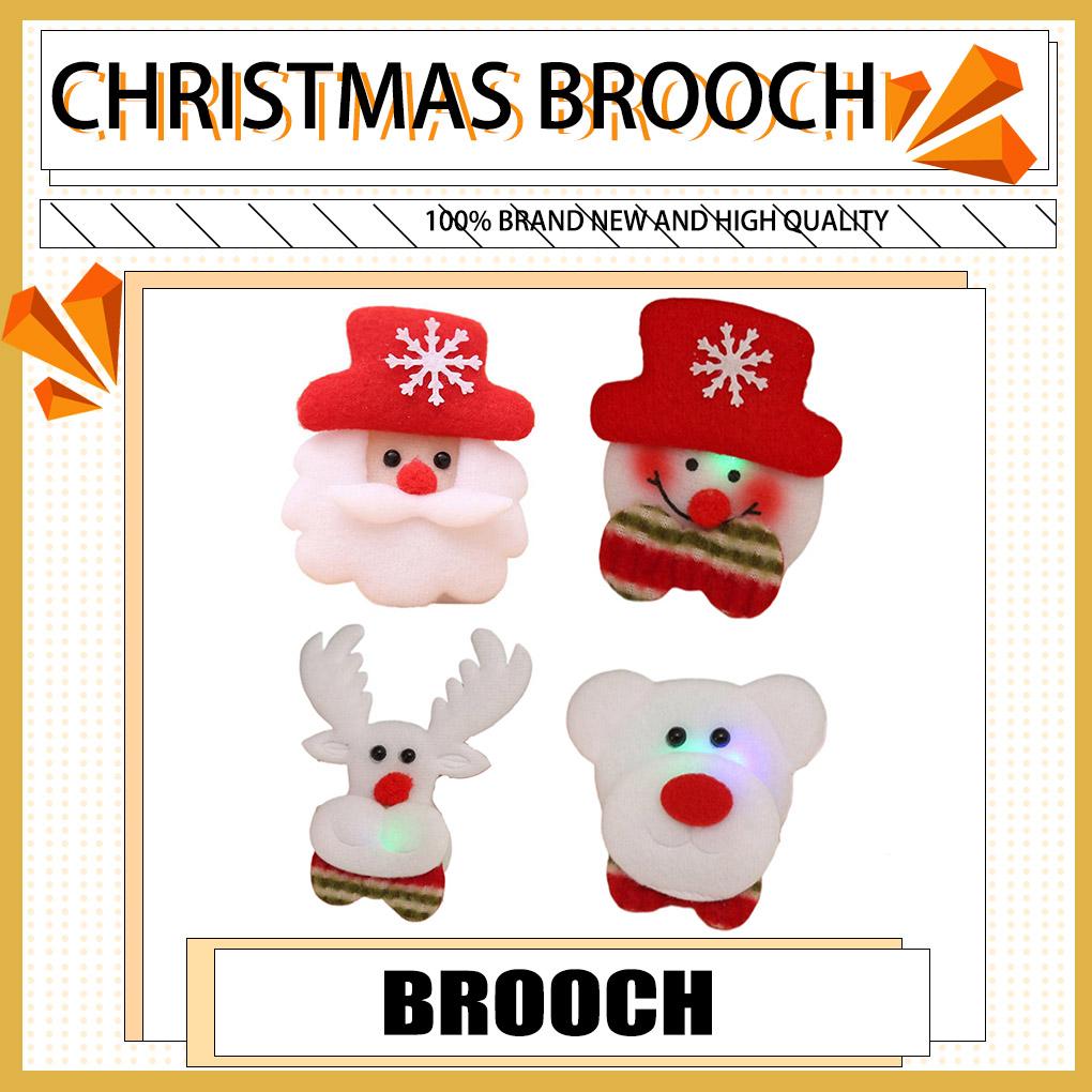 Spilla Luminosa Natalizia a Batteria Spilla Natalizia Decorazione per Feste Atmosfere Festività Capodanno Decorazione Abbigliamento