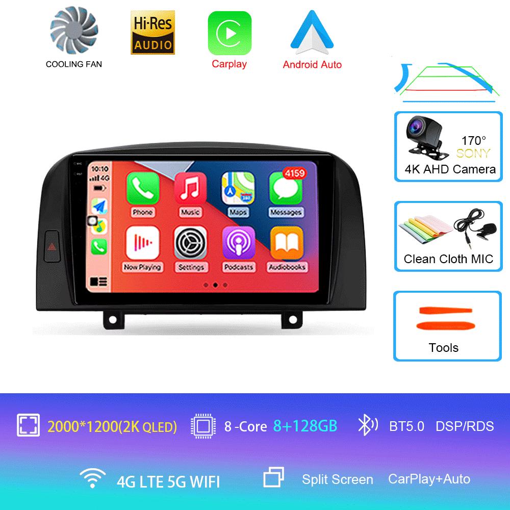 Car Radio Android 14 WIFI+4G Carplay For Hyundai SONATA NF 2004 2005 2006 2007 2008 Multimedia Player GPS Navigation DSP 2din BT