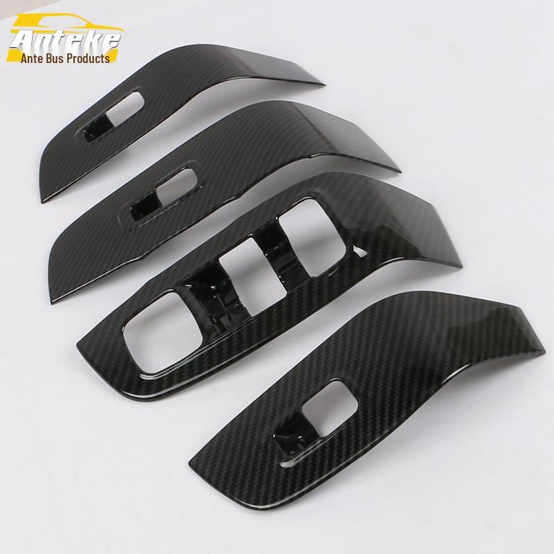 19 RX5MAX Autotür Fensterheberknopf Dekorative Aufkleber – Glasschalter Leuchtring Armlehne