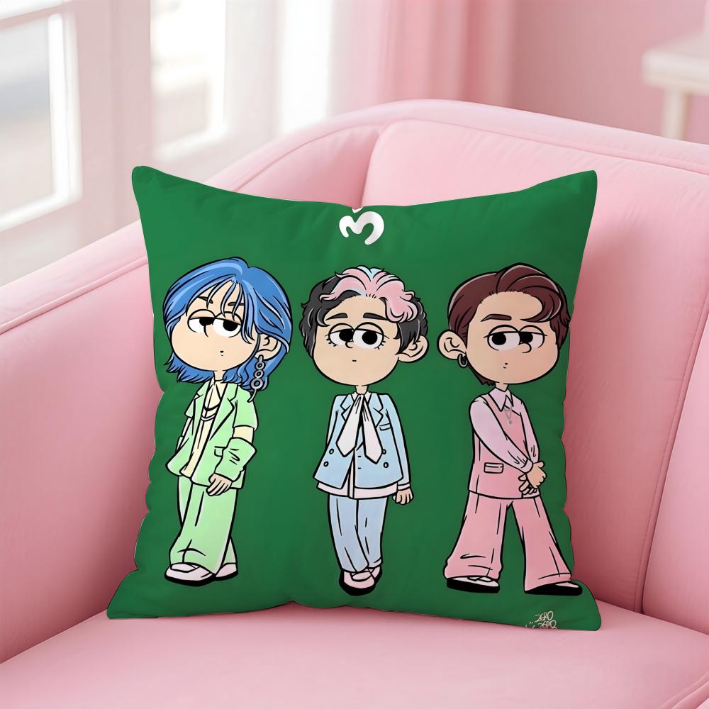 Band Fresh Mrs. G-Green A-Apple Cushion Cover Pillow Case Soft Skin Friendly Fabric Comfort & Concealed Zipper Peach skin 18*18(CM)-1Pcs