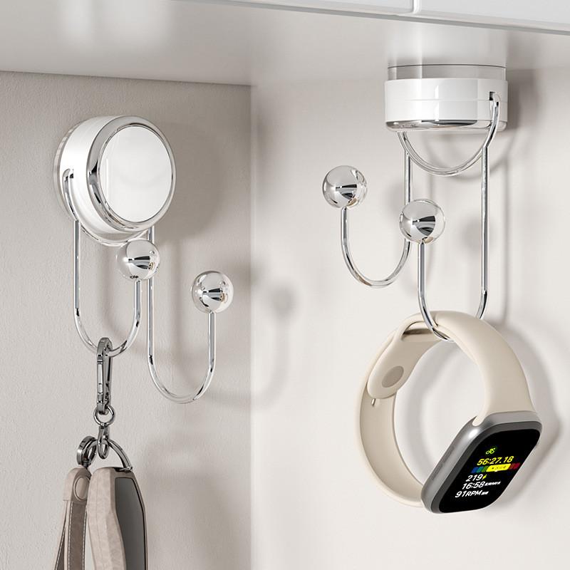 Suction Cup Wall Hook For Entryway With Double Hooks In Nordic Style For Home Organization