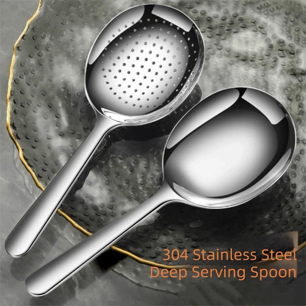 304 Stainless Steel Big Colander Rust-proof Serving Spoon Communal Spoon  Restaurants