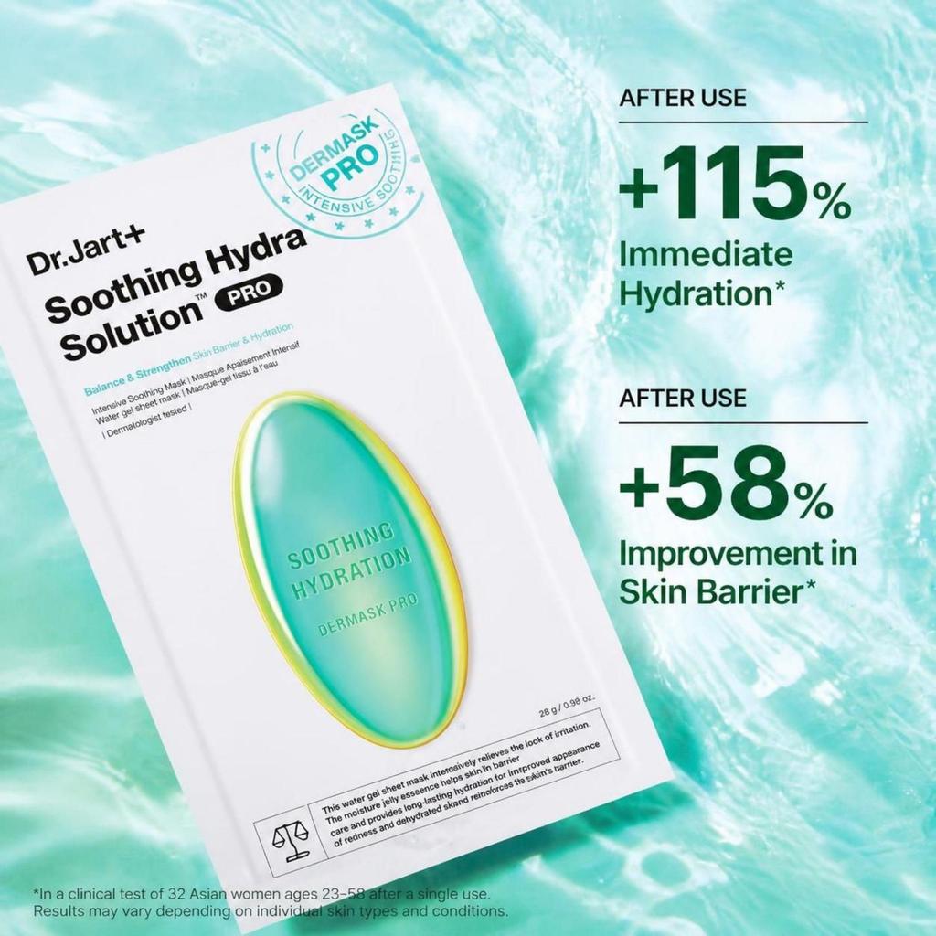 Dr.Jart+ Dermask Soothing Hydra Solution Pro Hydrating Sheet Mask 26g × 5 Sheets