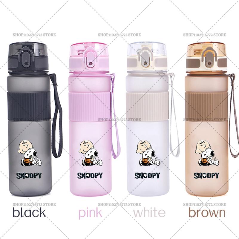 550ml Snoopys Water Bottles Cute Cartoon Drinking Cup Portable Cups Women High Quality Sport Leak Proof Mug Bottle Birthday Gift