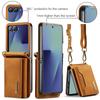 Premium Crossbody Leather Wallet Phone Case For Samsung Galaxy Z Flip 8 7 6 5 4 3 Card Slots Holder Cover Hoesje Coque Funda