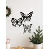 3-Piece Metal Butterfly Wall Art Set Minimalist Vintage Home Decor Waterproof Rustproof Easy Hang Living Room Bedroom Gift for Women