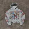RIGHTEOUS Sweatshirt, Kapuzenpullover mit Reißverschluss und Cartoon-Print, lässig, locker, neu, Großhandel