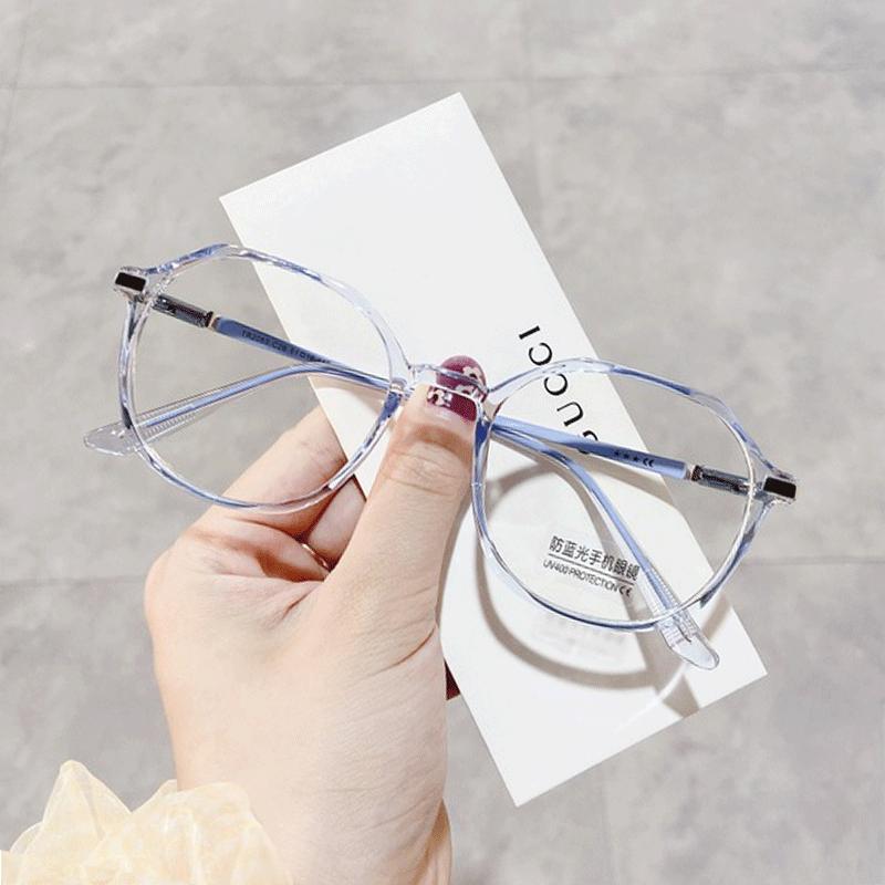 Myopia Glasses Women Transparent Computer Glasses Ultralight Polygon Frame Eyeglasses Blue Light Optical Clear Eyewear 0 To -600