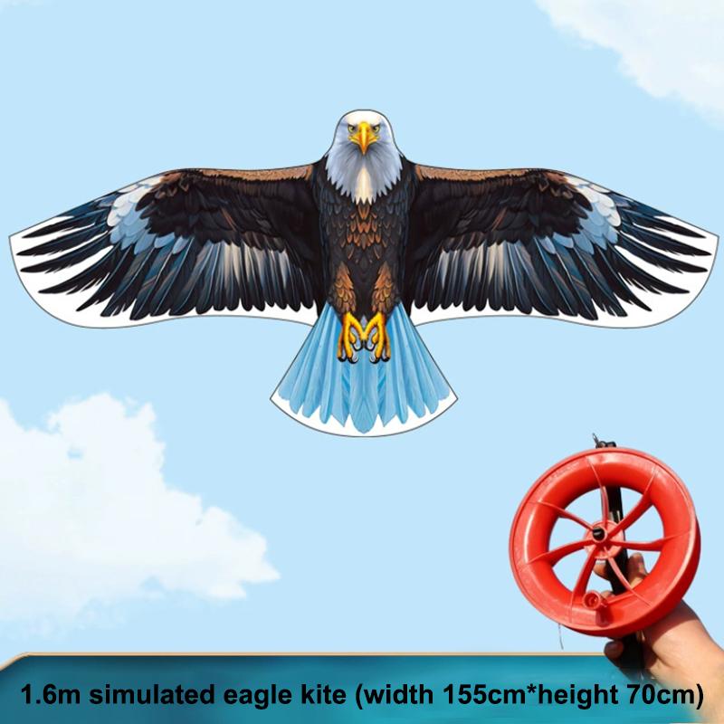 1.6/1.8M Giant Eagle Kite With 100M Kite String Flying Bird Kites Outdoor Fun Sports Garden Toys Bird Repelling Kite