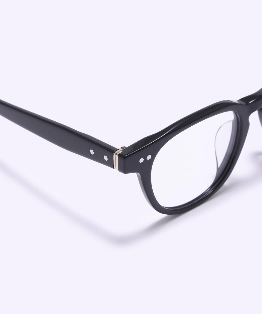 Alloaiweeo [Silverbite] Sbg7604 0909G Acetate Horn-Rimmed Black Eyeglass Frame Blue Light Lens Selection