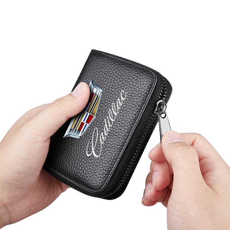 Auto Styling Brieftasche Führerschein Visitenkartenhalter Schlüsseletui für Cadillac XT5 XTS CTS BLS SLS DTS SRX Escalade Tiburon Deville