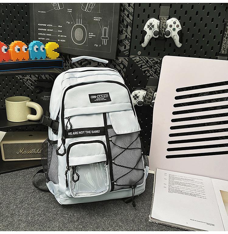 

Школьный рюкзак в японском ретро-инструментальном стиле, рюкзак для отдыха и путешествий для пары студентов колледжа, прочный и долговечный рюкзак для ученика средней школы синий