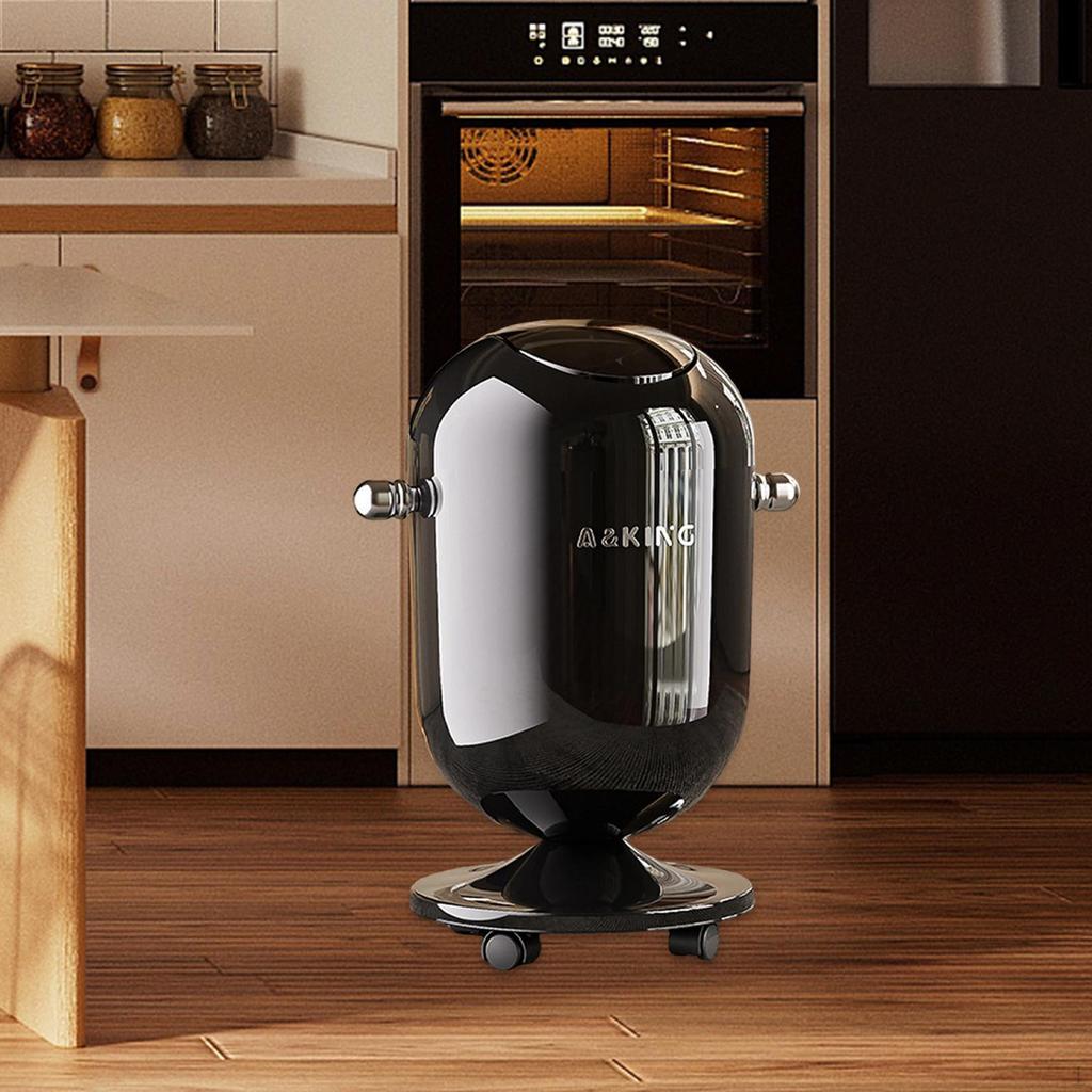 Bidone con Ruote da 15 Litri con Pulsante, Elegante e Versatile, per Camera da Letto Cucina