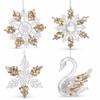 Transparent Acrylic Christmas Ornament Hanging Loop Snowflake Ornament  Window Decoration