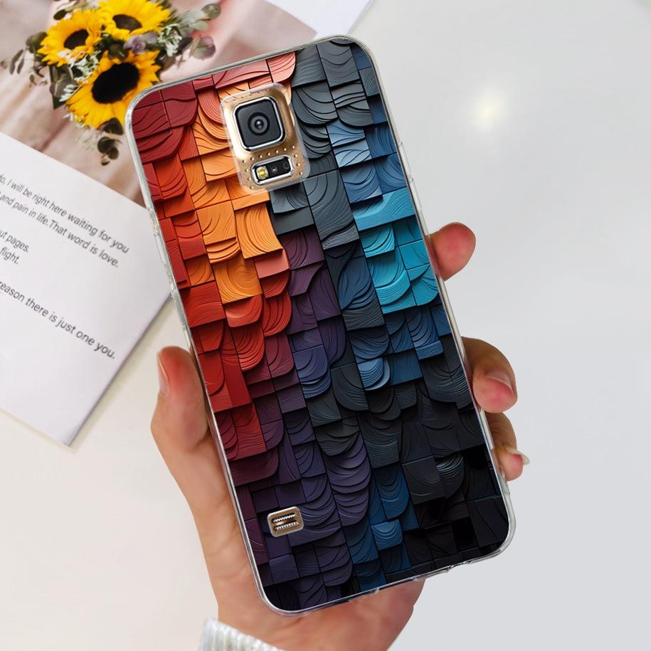 For Samsung Galaxy S5 Case G900F G900I i9600 S 5 Back Cover Cool Painted Soft Silicone Clear Phone Case For Samsung S5 Neo Coque