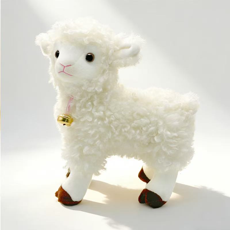 

Latest Bell Rolling Sheep Doll Kawaii Plush Toy Handmade Doll Cartoon Anime Cute Pillow Children s Birthday Gift Doll 32cm белый