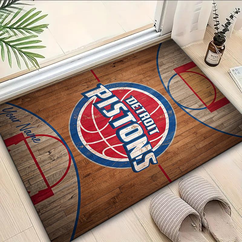 Custom Name Rug Detroit-Pistons Logo Area Rug Suitable for Indoor And Outdoor,Carpets for Homes, Offices,Living Rooms,Home Decor,Christmas Gift
