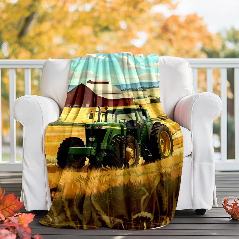 Truck Theme Printed Blanket,Perfect for Couch, Bed, Travel & Outdoor Use | Machine Washable, Cozy & Durable.