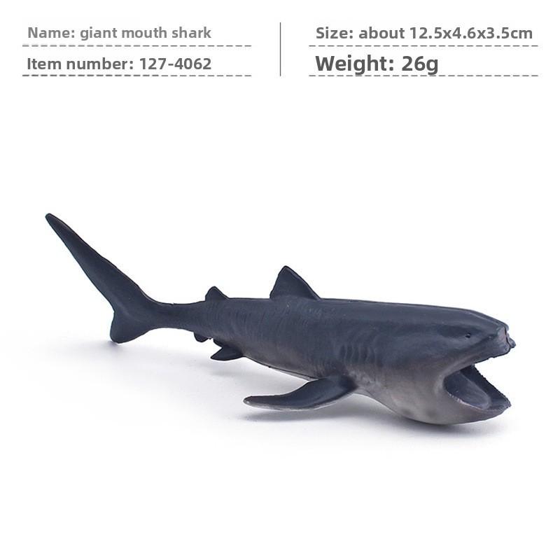 Marine Animal Pvc Model For Kids Educational Toy Shark With Large Mouth And Seaworld Theme
