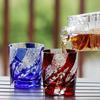 Jinzhi Japonské Edo Cut Křišťálové Sklo Sklenice na Víno Whiskey Plamen Vzor Ručně Vyřezávané Plášť Auta Lehký Luxus