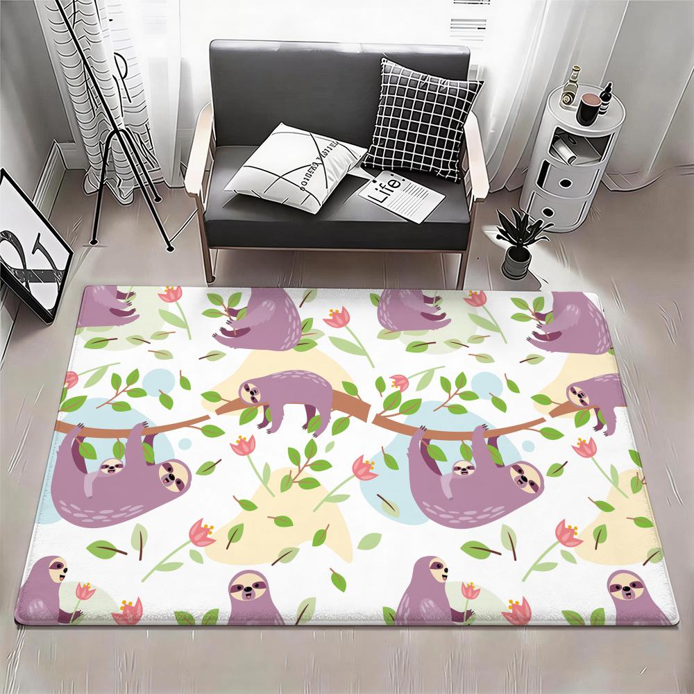 Animal S Sloth Floor Mat Eco Flannel Doormat Non Slip Odorless Indoor Floor Rug Soft Short Plush Home Mat
