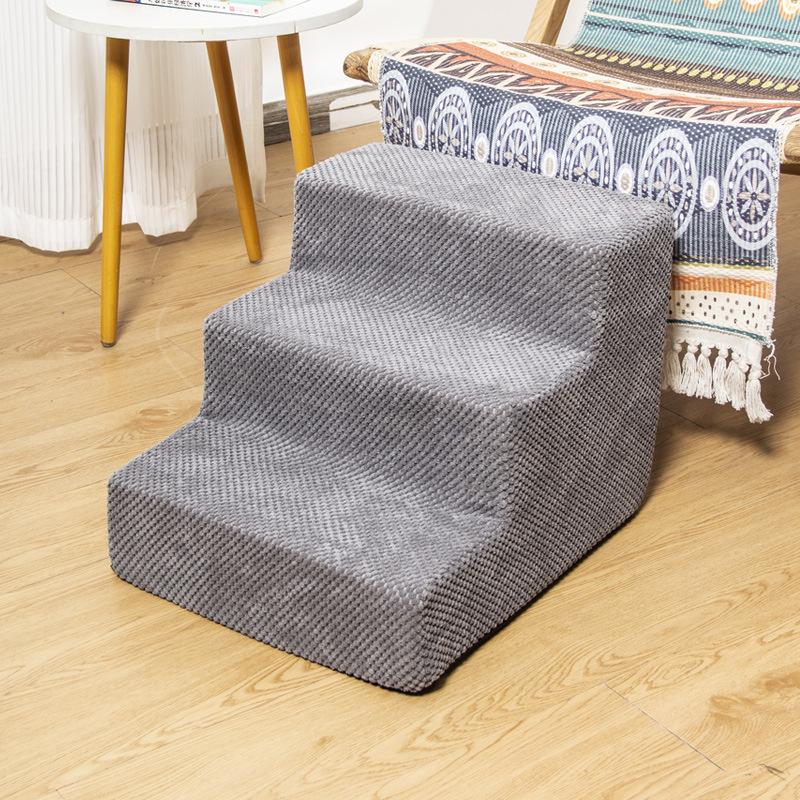 

Pet Dog Stairs Non Slip Foam Steps for Small Dogs To Climb Bed Soft Cushioned Pet Ramp Dog Ramp for Bed Ramp for Dog 46x40x35cm