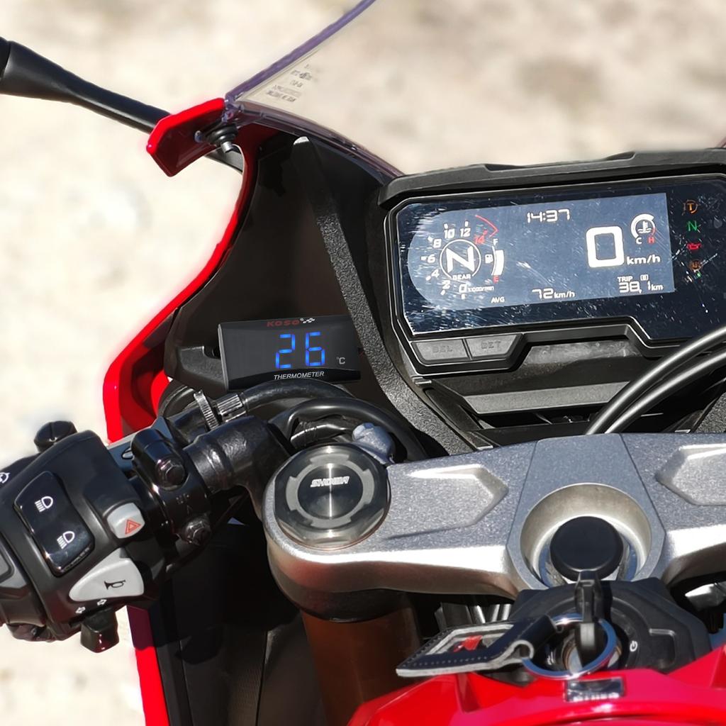 Motorcycle Thermometer for Koso Water Temperature Tank Retrofit Sensor °C for XMAX300 CB400 MT 07 09 Adaptor Joint Pipe 16~22mm