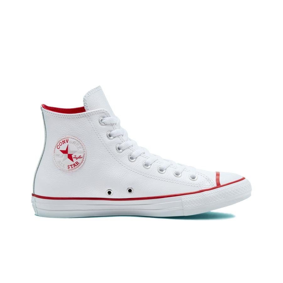Converse Chuck Taylor All Star Saisonale Farbe Leder High Top Sneakers Unisex Sneakers Weiß 166729C