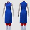Anime Dragon Cos Ball Chichi Cosplay Costume Shirt Blue Uniform Props Cheongsam Women'S Uniform Dress Halloween Party Set Gift