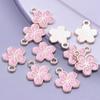 Rosa Liebe Mädchen Accessoires Emaille Großhandel Anhänger Für Schmuckherstellung Zubehör Mond/Blume/Schmetterling Anhänger Charm DIY Ohrring Basteln