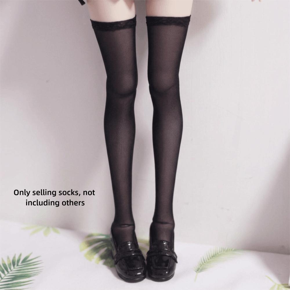 1Pair Knee High BJD Thigh Socks Doll Leg Warmers for OB22 OB24 Azone Blythe Doll For BJD Dolls