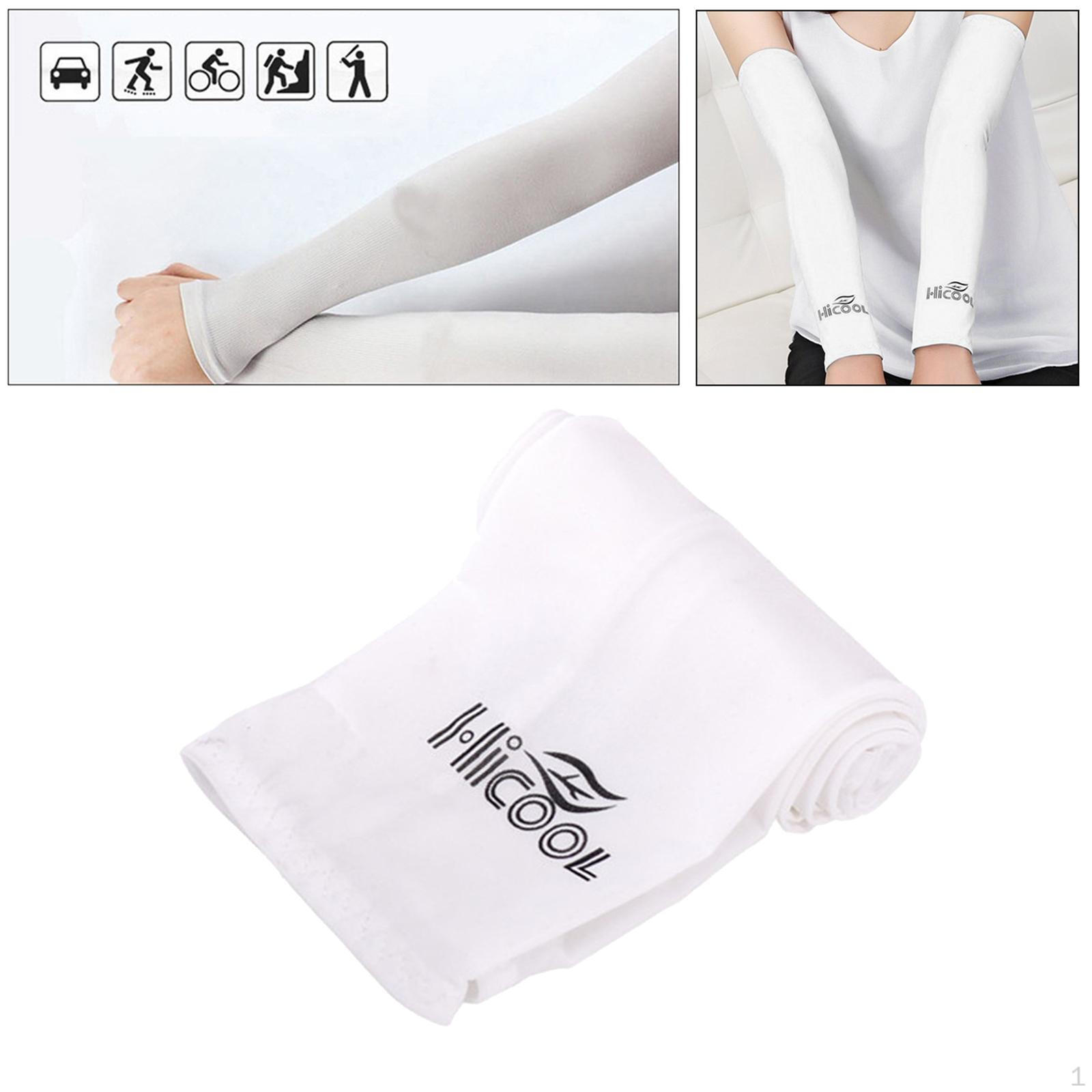 Cooling sleeves Golf Outdoor Sports Arm Guard, Quick-Drying, Breathable White