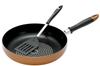Yokoyama Frying Pan 28cm with Kurusu Induction Turner, Kei, Compatible, Brown, KKCH-401S