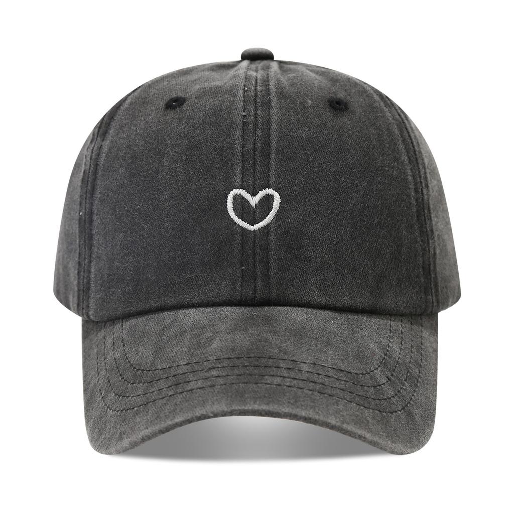 Love Ponytail Baseball Cap Can Be Tied High Ponytail Lady Old Washed Embroidered Cap Trendy Hat