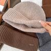 Simple and Versatile Solid Color Wool Hat Autumn and Winter Warm Woolen Hat Knitted Hat for Men and Women