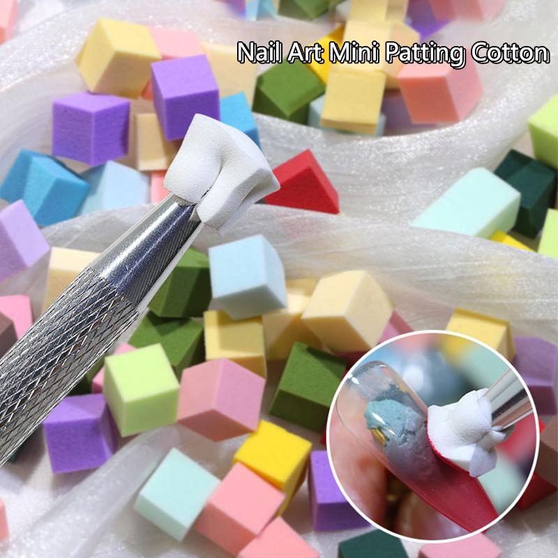 50Pcs/Bag Square Soft Sponges Gradient Nail Art Stamper Tools Color Fade Easy Transfer Stamping 1cm Mini Sponge Nail Art Tools