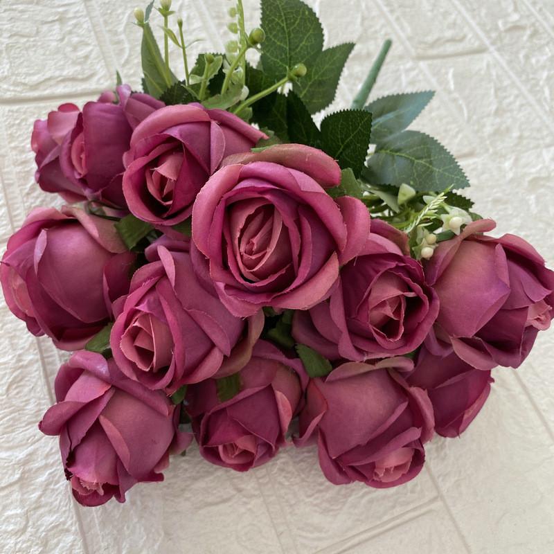 

Роскошный искусственный букет из пионов для свадьбы, дома, офиса, цветы в подарок, украшения Magenta