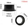 Fan Connection Round Wall Flange Connector Black Plastic Ventilation Pipe Joint Air Ducting Connection Ventilation Pipe