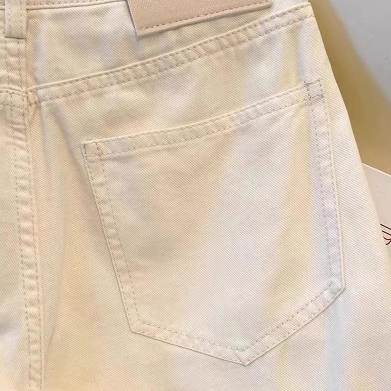 Nine Point Jeans Women's Spring Autumn Thin Loose Small High Waisted Straight Wide Leg Pants