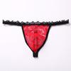 Hollow Out Men Underwear Transparent Triangle Panties Simple Men's Thong  Exotic