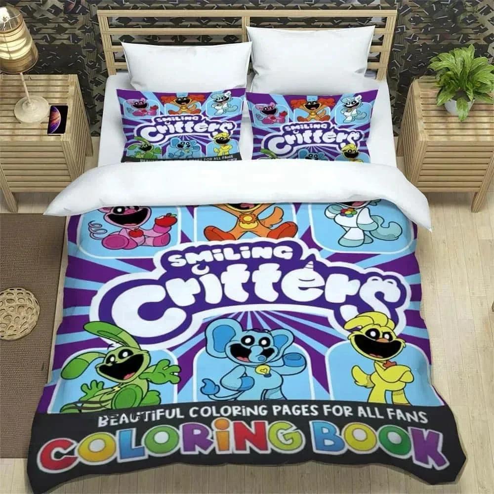 3D Cartoon S-smiling critters Bedding Set Printed Bed Set With Pillowcase Bed Duvet Cover Soft Queen King Size Bedclothes Home