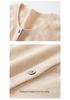 Women's 100% Pure Cashmere Round Neck Cardigan - Autumn/Winter, Loose Fit, Solid Color, Cozy Knit Sweater.