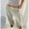 2024 Women's Striped Wide Leg Pants Casual Street INS Fashion Loose High Waist Pants